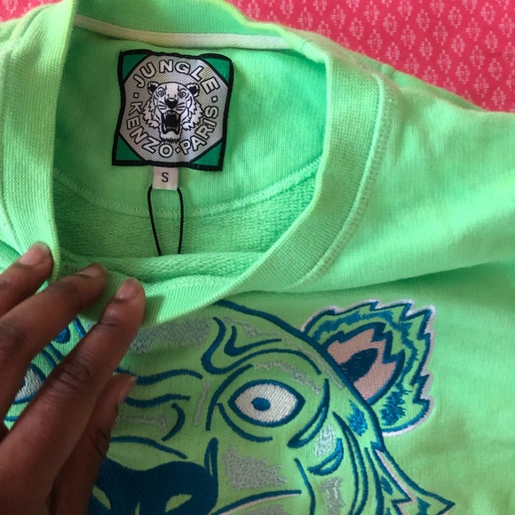 Kenzo lime green sweatshirt Clearance